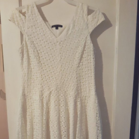 Chris Maclaughlin Dresses & Skirts - Lacy white dress spring summer XL